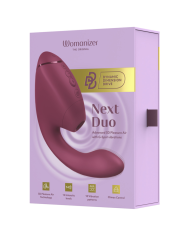 WOMANIZER DUO NEXT ESTIMULADOR VIBRADOR DUAL CLITORIS PUNTOG ROSA