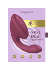 WOMANIZER DUO NEXT ESTIMULADOR VIBRADOR DUAL CLITORIS PUNTOG ROSA