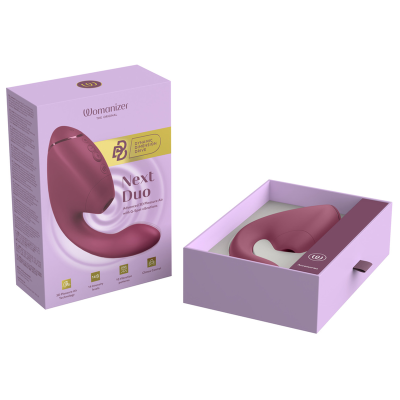 WOMANIZER DUO NEXT ESTIMULADOR VIBRADOR DUAL CLITORIS PUNTOG ROSA