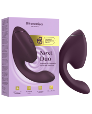 WOMANIZER DUO NEXT ESTIMULADOR VIBRADOR DUAL CLITORIS PUNTOG MORADO