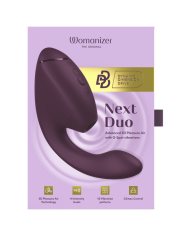 WOMANIZER DUO NEXT ESTIMULADOR VIBRADOR DUAL CLITORIS PUNTOG MORADO