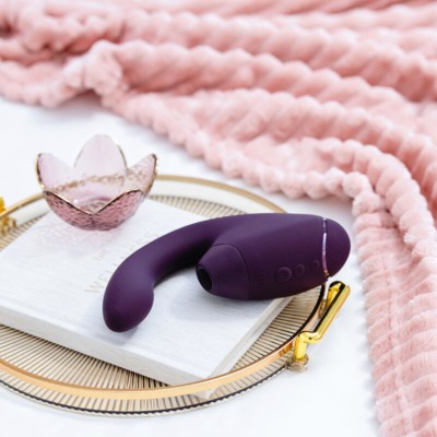 WOMANIZER DUO NEXT ESTIMULADOR VIBRADOR DUAL CLITORIS PUNTOG NEGRO