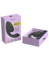 WOMANIZER DUO NEXT ESTIMULADOR VIBRADOR DUAL CLITORIS PUNTOG NEGRO