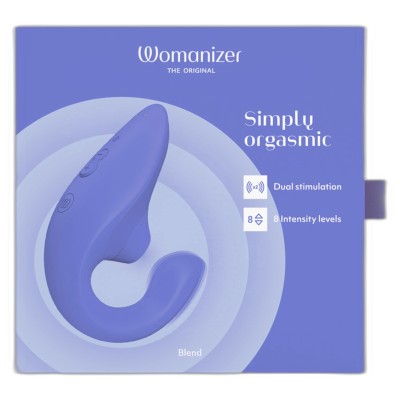 WOMANIZER BLEND ESTIMULADOR VIBRADOR RABBIT AZUL