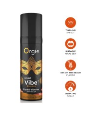 ORGIE DUAL VIBE SEX ON THE BEACH GEL INTIMO BESABLE EFECTO VIBRANTE 15 ML