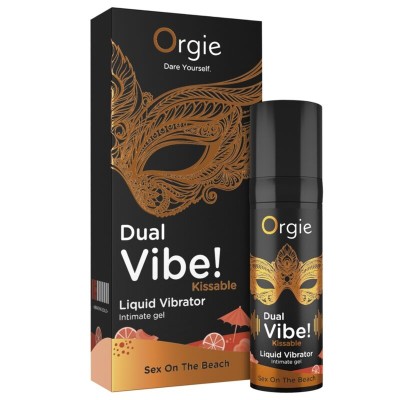 ORGIE DUAL VIBE SEX ON THE BEACH GEL INTIMO BESABLE EFECTO VIBRANTE 15 ML