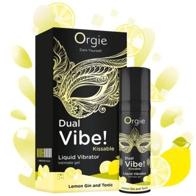 ORGIE DUAL VIBE LEMON GIN AND TONIC GEL INTIMO BESABLE EFECTO VIBRANTE 15 ML