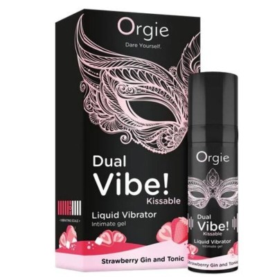 ORGIE DUAL VIBE GIN AND TONIC FRESA GEL INTIMO BESABLE EFECTO VIBRANTE 15 ML