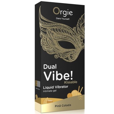 ORGIE DUAL VIBE PINA COLADA GEL INTIMO BESABLE EFECTO VIBRANTE 15 ML