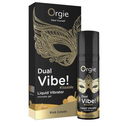 ORGIE DUAL VIBE PINA COLADA GEL INTIMO BESABLE EFECTO VIBRANTE 15 ML