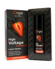 ORGIE HIGH VOLTAGE STRAWBERRY GEL INTIMO BESABLE EFECTO VIBRANTE EXTRA FUERTE 15 ML