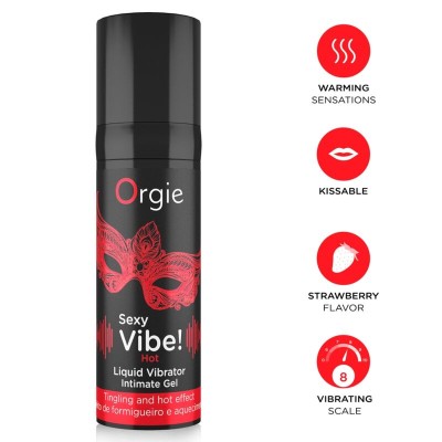 ORGIE SEXY VIBE HOT GEL INTIMO EFECTO VIBRANTE Y CALOR 15 ML