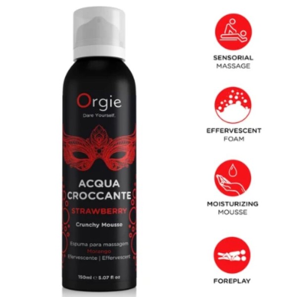 ORGIE ACQUA CROCCANTE ESPUMA CRUJIENTE FRESA PARA MASAJE 150 ML