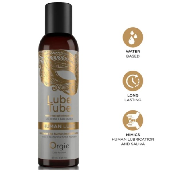 ORGIE LUBE TUBE HUMAN LUBE GEL INTIMO BASE AGUA EFECTO NATURAL 150 ML