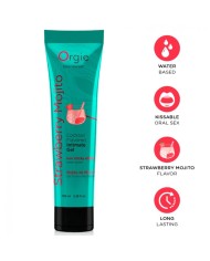 ORGIE LUBRICANTE GEL INTIMO BESABLE BASE DE AGUA COCKTAIL MOJITO DE FRESA 100 ML