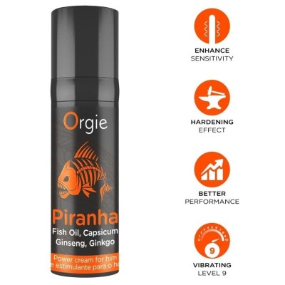 ORGIE PIRANHA CREMA POTENCIADORA PARA HOMBRE 15 ML