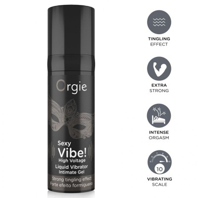ORGIE SEXY VIBE HIGH VOLTAGE GEL INTIMO EFECTO VIBRANTE EXTRA FUERTE 15 ML