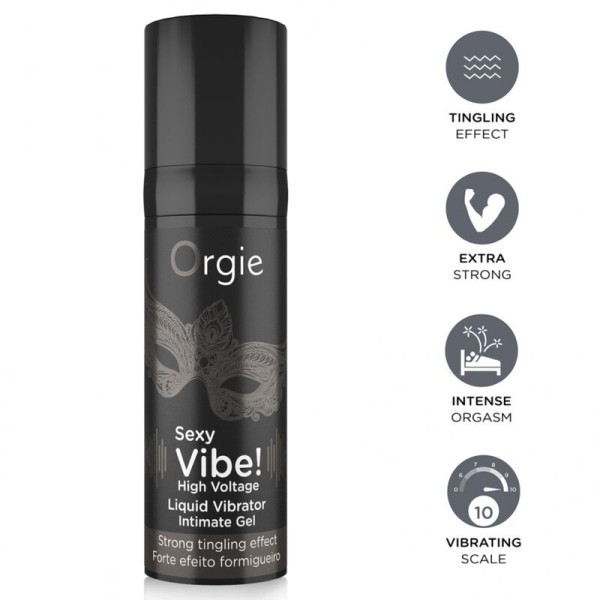ORGIE SEXY VIBE HIGH VOLTAGE GEL INTIMO EFECTO VIBRANTE EXTRA FUERTE 15 ML