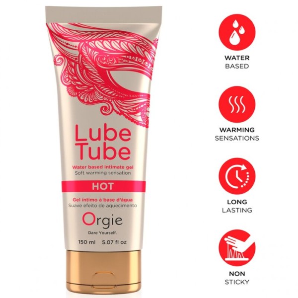 ORGIE LUBE TUBE HOT GEL INTIMO BASE AGUA EFECTO CALOR 150 ML