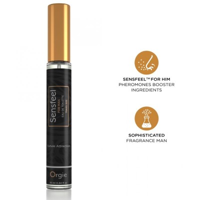 ORGIE SENSFEEL EAU DE TOILETTE CON POTENCIADOR DE FEROMONAS TAMANO VIAJE PARA HOMBRE 10 ML