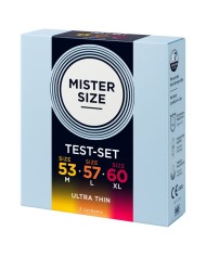 MISTER SIZE PACK MUESTRA PRESERVATIVOS TALLA 53 57 60 MM 3 UNIDADES
