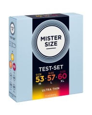 MISTER SIZE PACK MUESTRA PRESERVATIVOS TALLA 53 57 60 MM 3 UNIDADES