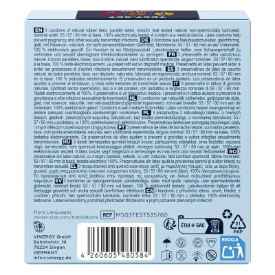 MISTER SIZE PACK MUESTRA PRESERVATIVOS TALLA 53 57 60 MM 3 UNIDADES