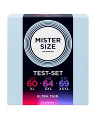 MISTER SIZE PACK MUESTRA PRESERVATIVOS TALLA 60 64 69 MM 3 UNIDADES