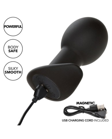 CALEXOTICS ROCK BOTTOM PLUG ANAL 10 VIBRACIONES SILICONA NEGRO CALEXOTICS ROCK BOTTOM PLUG ANAL 10 VIBRACIONES SILICONA NEGRO