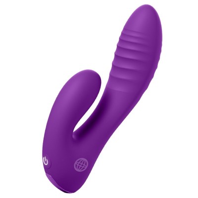 FANTASY FOR HER SECRET LOVER VIBRADOR DOBLE PUNTO G Y CLITORIS RECARGABLE MORADO