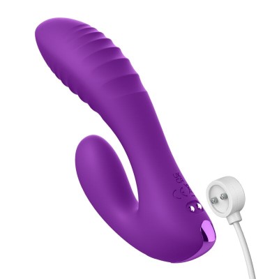 FANTASY FOR HER SECRET LOVER VIBRADOR DOBLE PUNTO G Y CLITORIS RECARGABLE MORADO