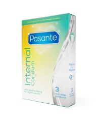 PASANTE INTERNAL PRESERVATIVOS FEMENINOS SIN LATEX CAJA 3 UNIDADES