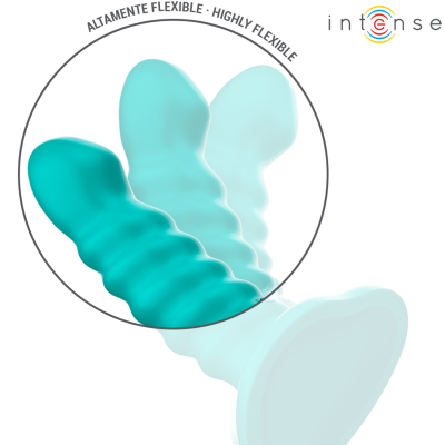 INTENSE BUFFY VIBRADOR TALLA S DISENO EN ESPIRAL 10 VIBRACIONES AZUL CONTROL REMOTO