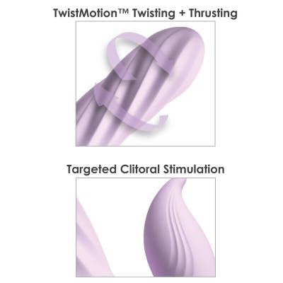 FANTASY FOR HER FANTASY TWIST VIBRADOR TWISTMOTION CON ROTACION Y EMPUJE MORADO