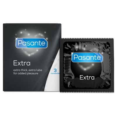 PASANTE EXTRA PRESERVATIVOS EXTRA GRUESOS CON LUBRICACION ADICIONAL 3 UNIDADES