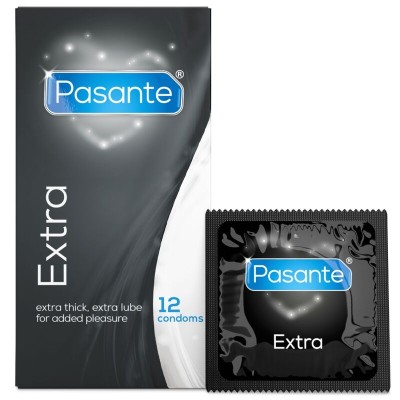 PASANTE EXTRA PRESERVATIVOS EXTRA GRUESOS CON LUBRICACION ADICIONAL 12 UNIDADES