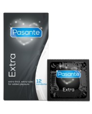 PASANTE EXTRA PRESERVATIVOS EXTRA GRUESOS CON LUBRICACION ADICIONAL 12 UNIDADES