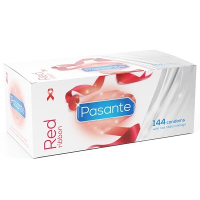 PASANTE RED RIBBON PRESERVATIVOS NATURELLE DE AJUSTE ANATOMICO 54 MM 144 UNIDADES
