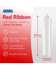PASANTE RED RIBBON PRESERVATIVOS NATURELLE DE AJUSTE ANATOMICO 54 MM 144 UNIDADES