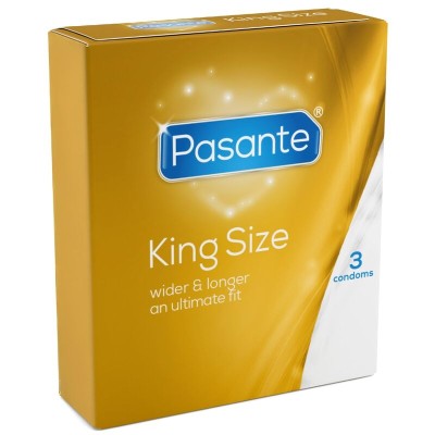PASANTE PRESERVATIVOS KING MS LARGOS Y ANCHOS 3 UNIDADES