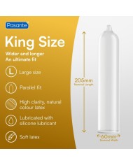 PASANTE PRESERVATIVOS KING MS LARGOS Y ANCHOS 3 UNIDADES