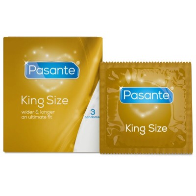 PASANTE PRESERVATIVOS KING MS LARGOS Y ANCHOS 3 UNIDADES