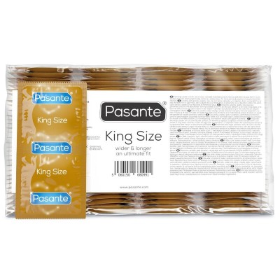 PASANTE PRESERVATIVOS KING MS LARGOS Y ANCHOS BOLSA 144 UNIDADES