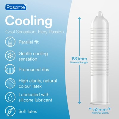 PASANTE PRESERVATIVOS EFECTO FRIO BOLSA 144 UNIDADES