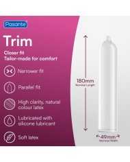 PASANTE PRESERVATIVOS TRIM AJUSTADO CAJA 144 UNIDADES