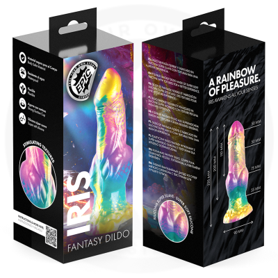 EPIC IRIS DILDO CON TESTICULOS ARCOIRIS DE PLACER