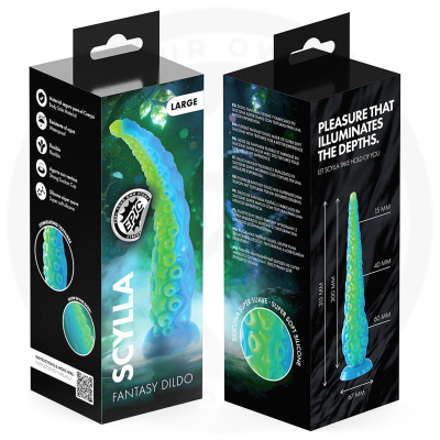 EPIC SCYLLA DILDO TENTACULO FINO FLUORESCENTE TAMANO GRANDE