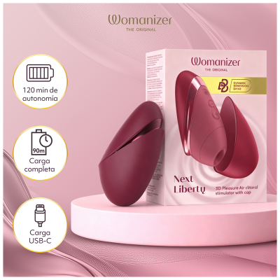 WOMANIZER NEXT LIBERTY ESTIMULADOR DE CLITORIS 3D PLEASURE AIR BURDEOS