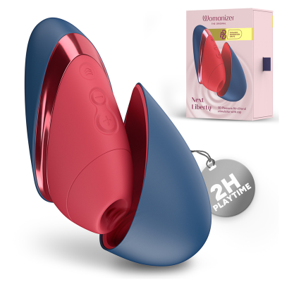 WOMANIZER NEXT LIBERTY ESTIMULADOR DE CLITORIS 3D PLEASURE AIR AZUL ROJO