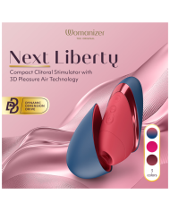WOMANIZER NEXT LIBERTY ESTIMULADOR DE CLITORIS 3D PLEASURE AIR AZUL ROJO